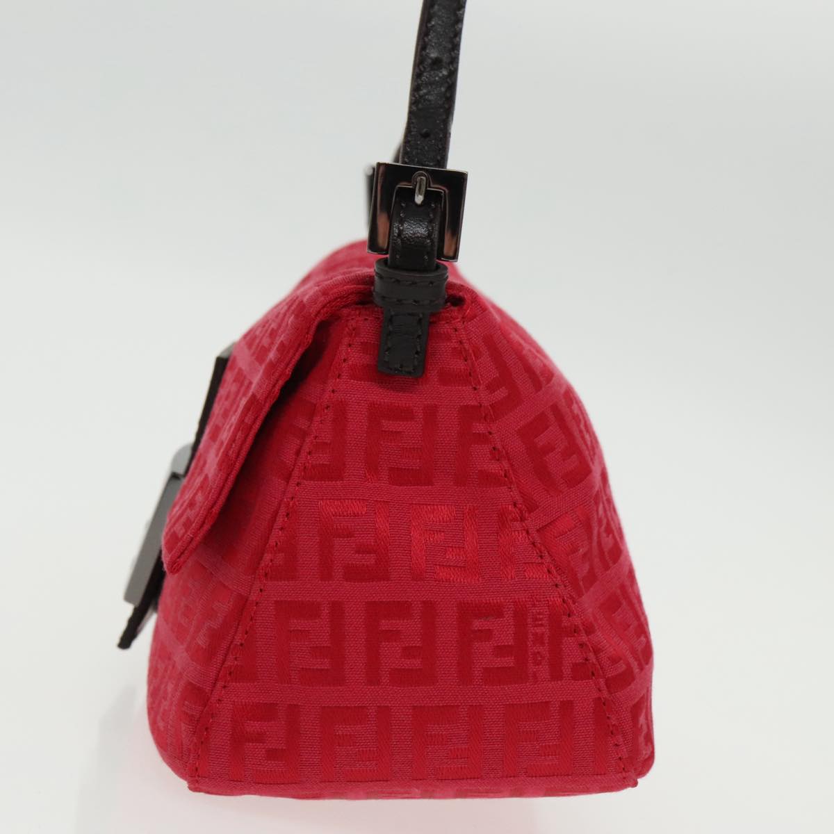 Fendi Zucca Red Canvas Shoulder Bag ()