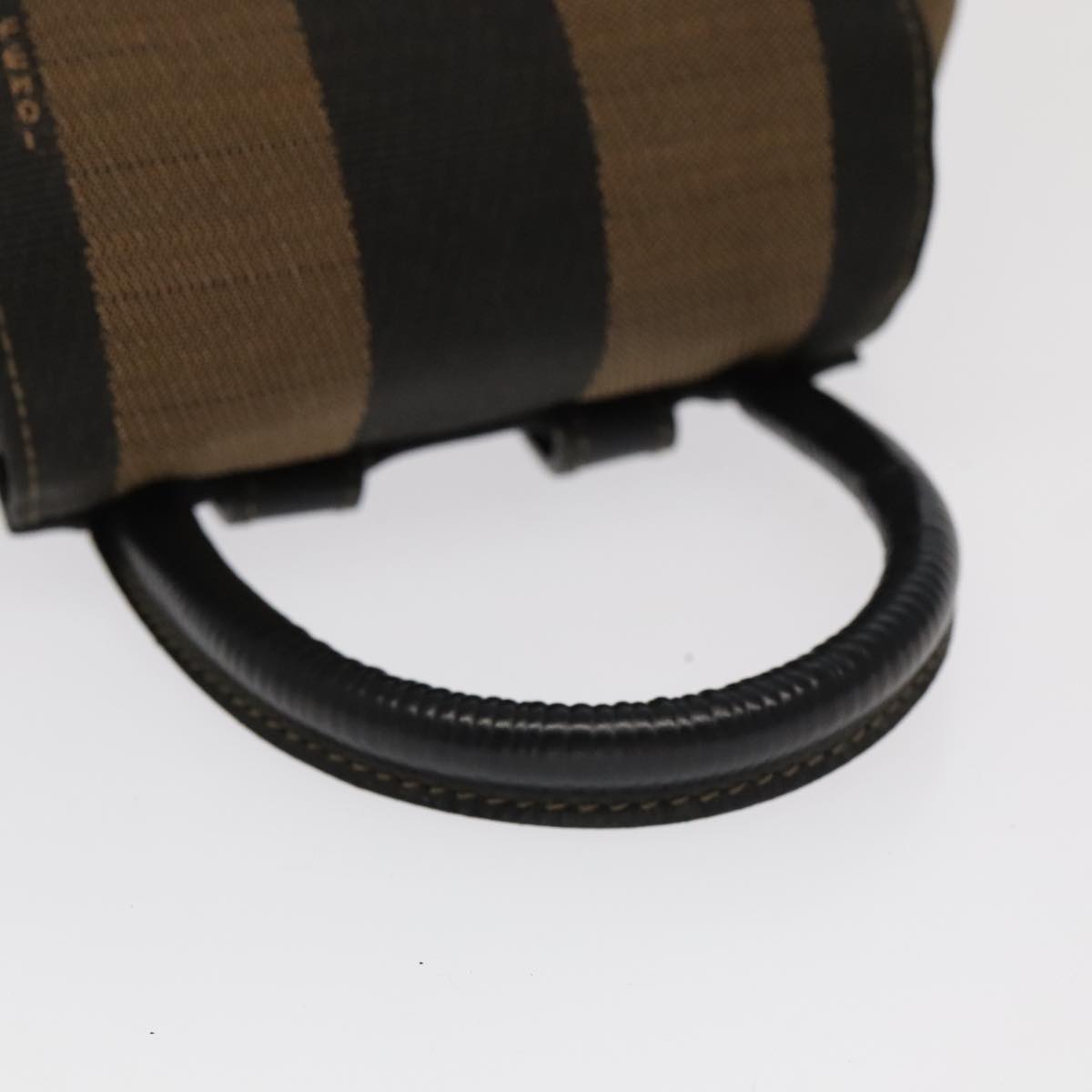 Fendi Pequin Brown Canvas Backpack Bag ()