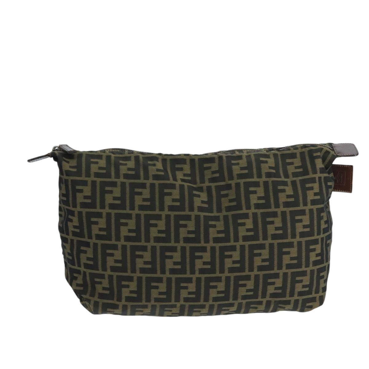 Fendi Zucca Brown Canvas Clutch Bag ()