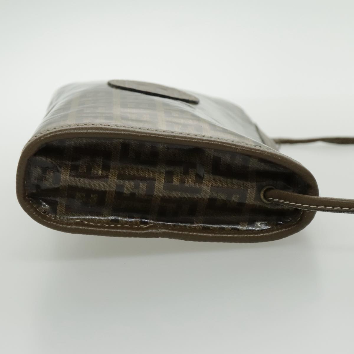 Fendi Zucchino Brown Canvas Shoulder Bag ()