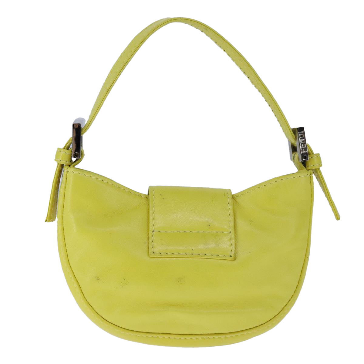 Fendi Croissant Petit Yellow Leather Handbag ()