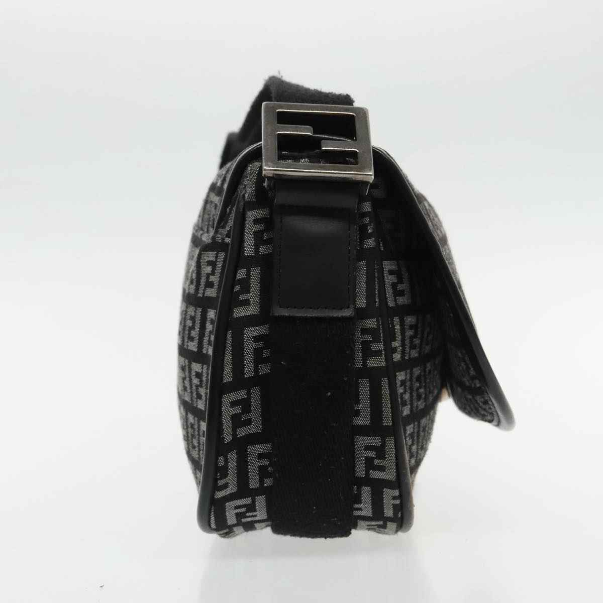 Fendi Black Canvas Shoulder Bag ()