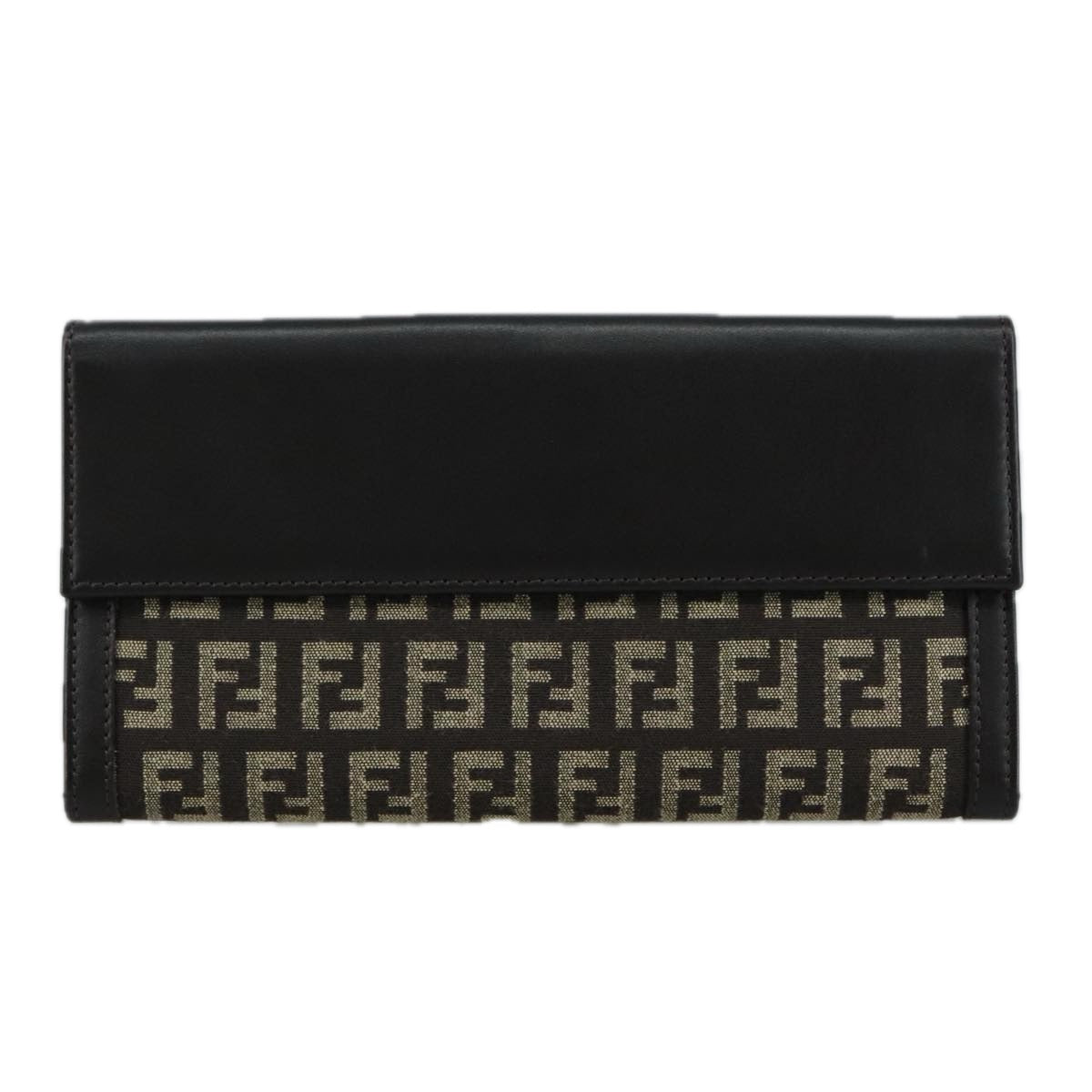 Fendi Zucchino Brown Canvas Wallet ()