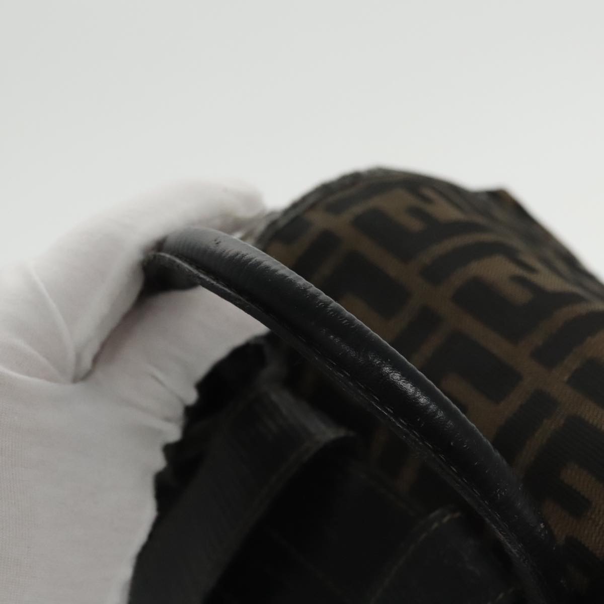 Fendi Zucca Brown Canvas Backpack Bag ()