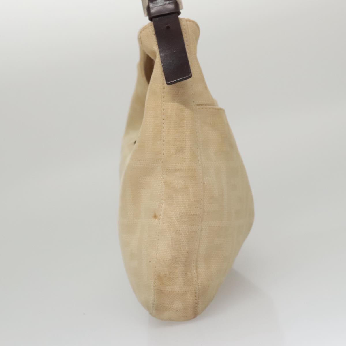 Fendi Zucchino Beige Canvas Shoulder Bag ()