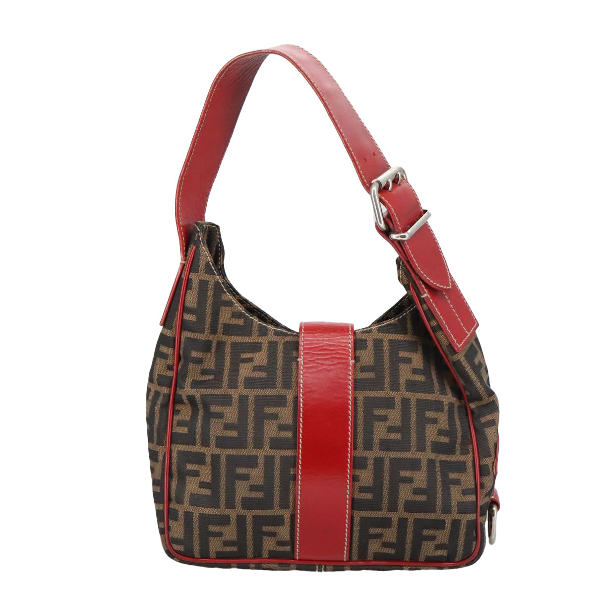 Fendi Zucca Brown Canvas Shoulder Bag ()