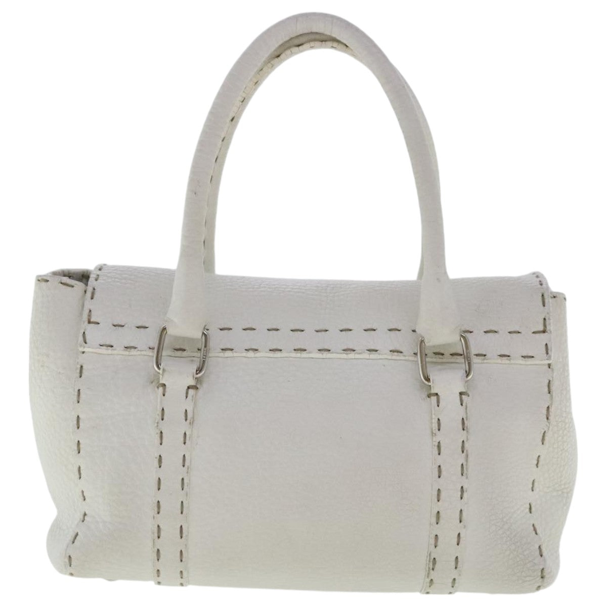 Fendi Selleria White Leather Handbag ()