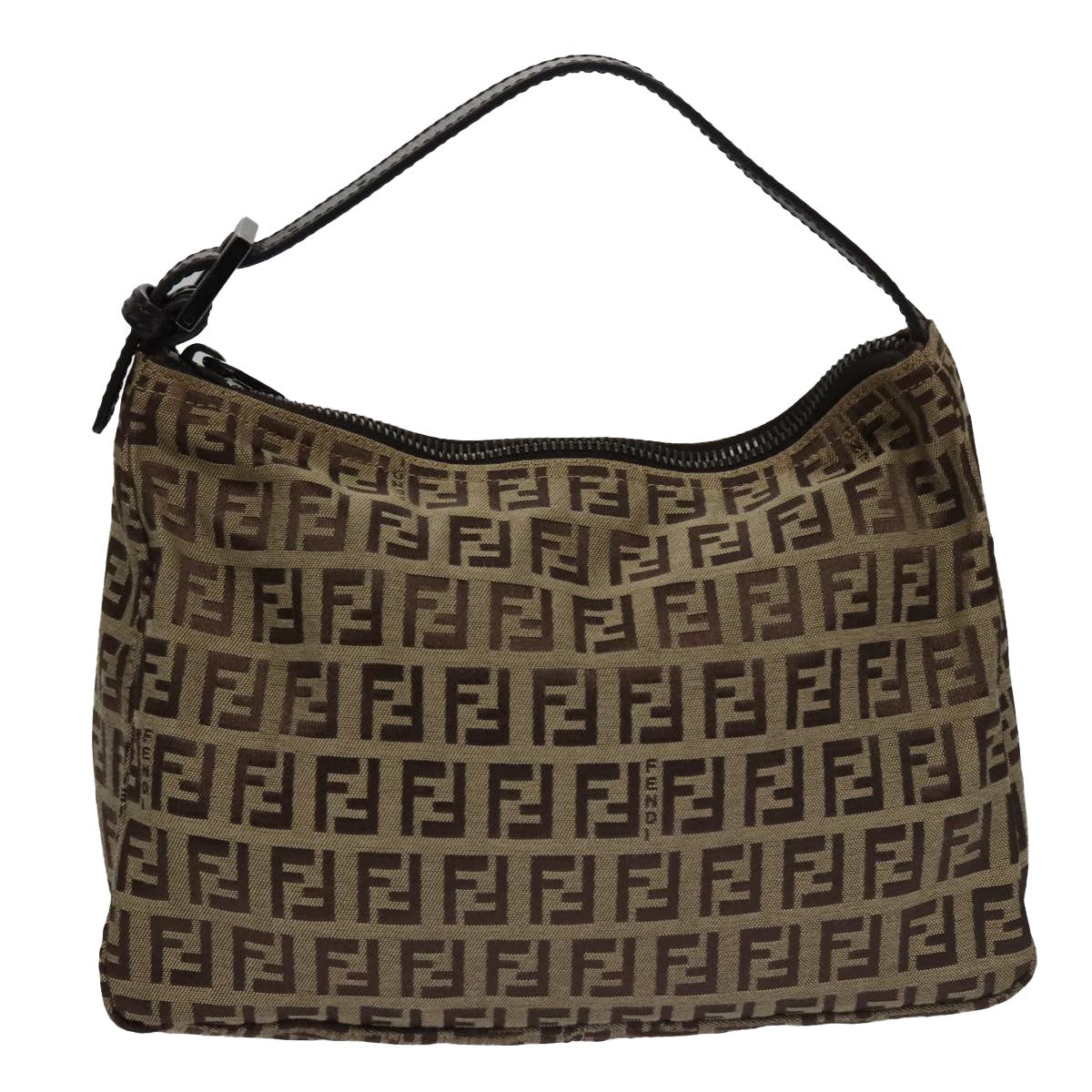 Fendi Zucchino Beige Canvas Handbag ()
