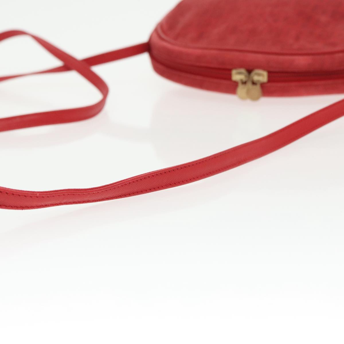 Fendi Zucchino Red Canvas Shoulder Bag ()