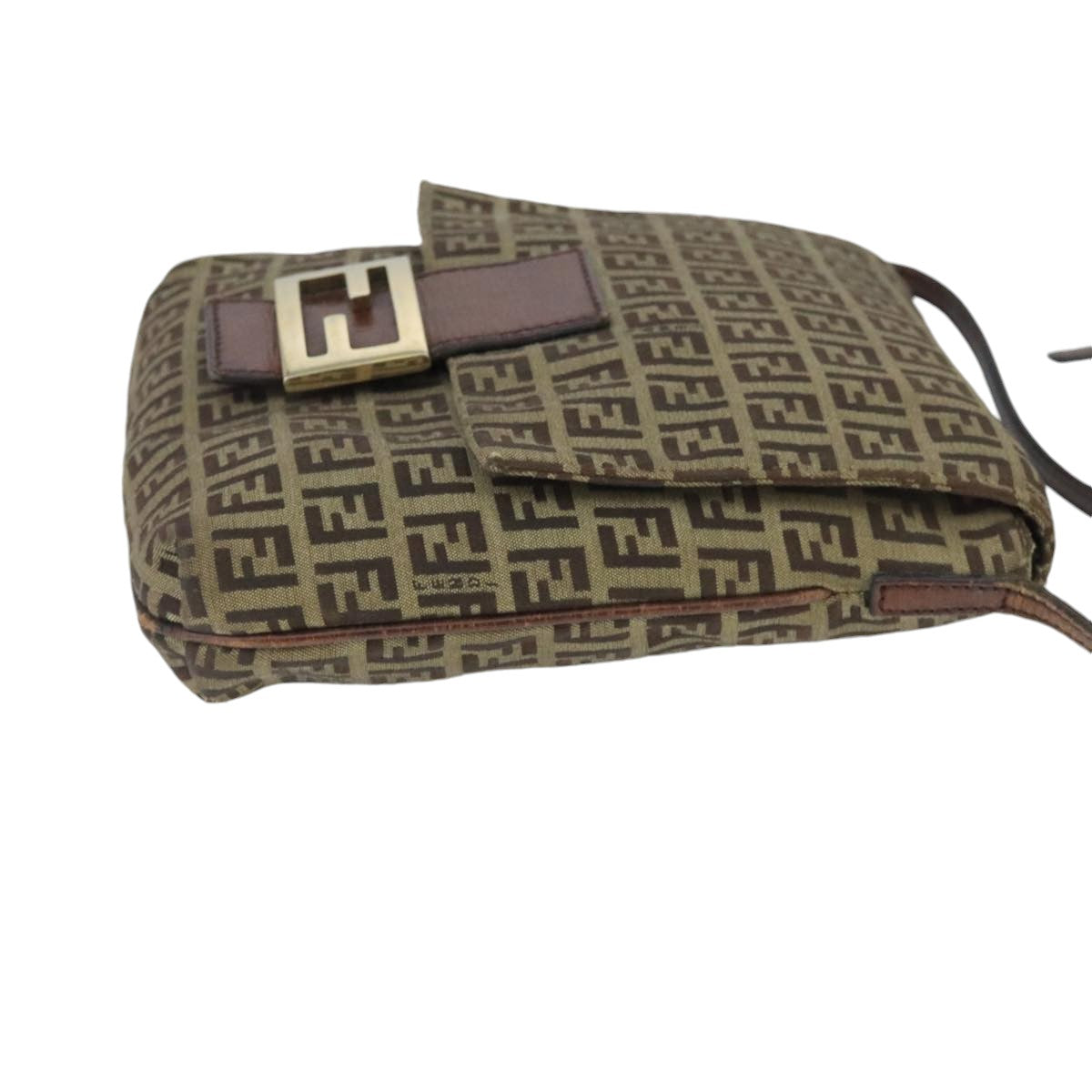 Fendi Mamma Baguette Brown Canvas Shoulder Bag ()