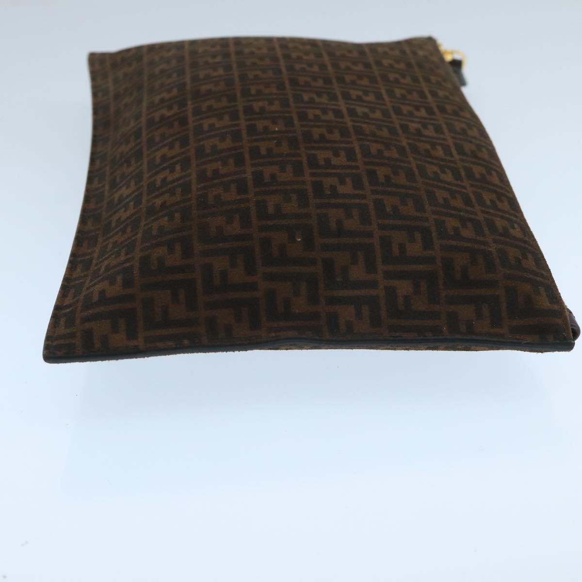 Fendi Zucchino Brown Canvas Clutch Bag ()