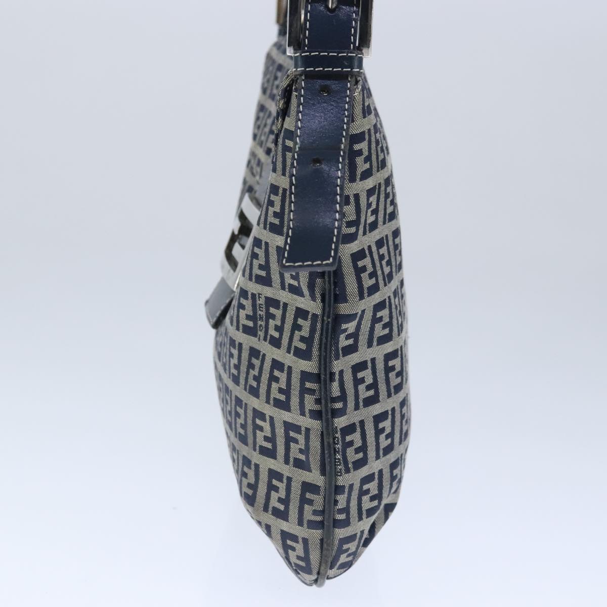 Fendi Zucchino Navy Canvas Shoulder Bag ()