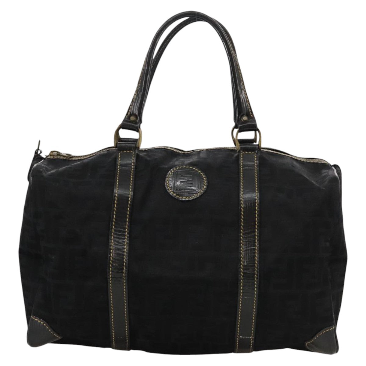 Fendi Black Canvas Travel Bag ()