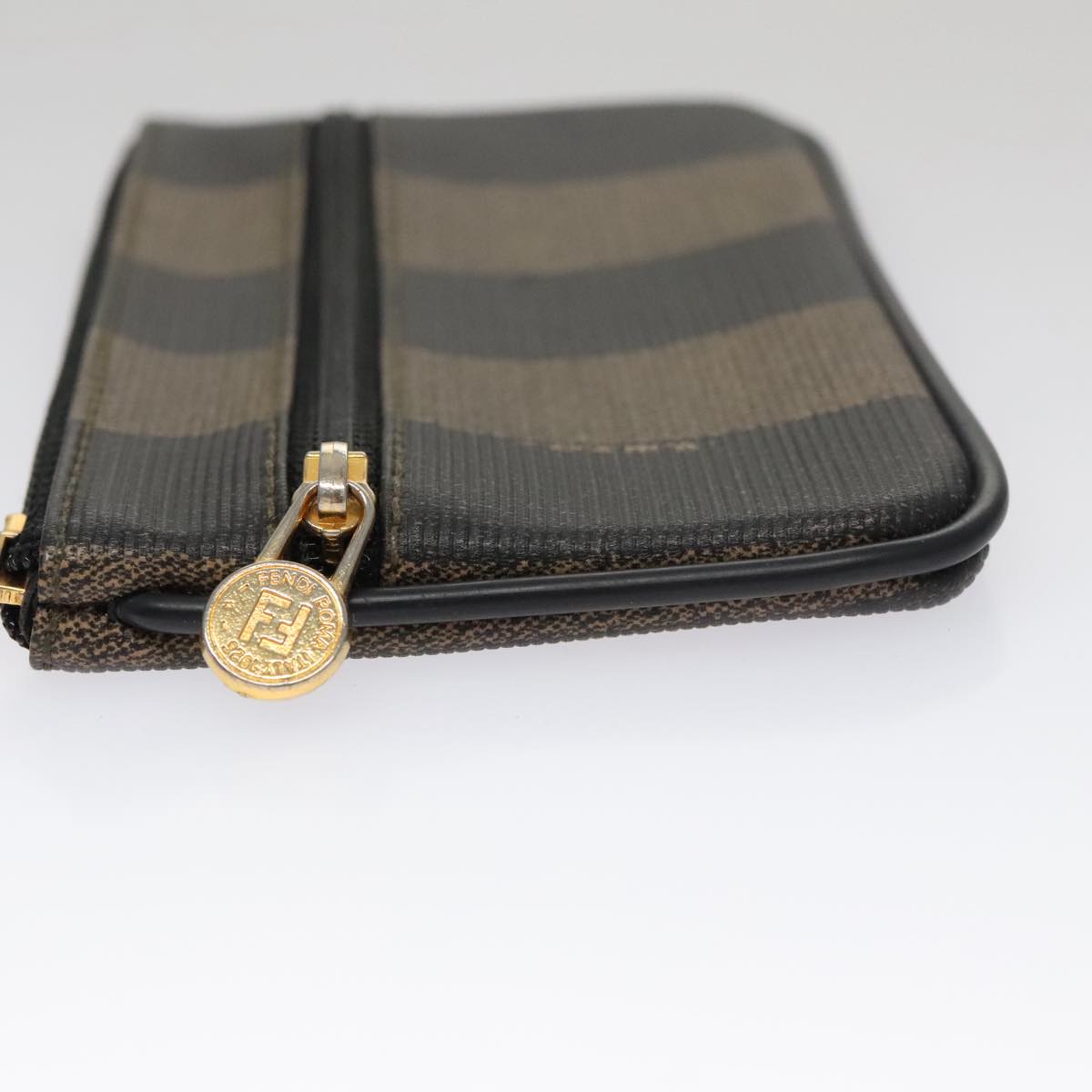 Fendi Pequin Brown Canvas Wallet ()