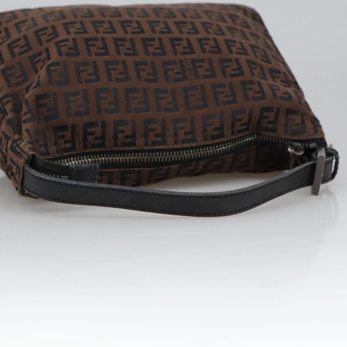 Fendi Zucchino Brown Canvas Clutch Bag ()
