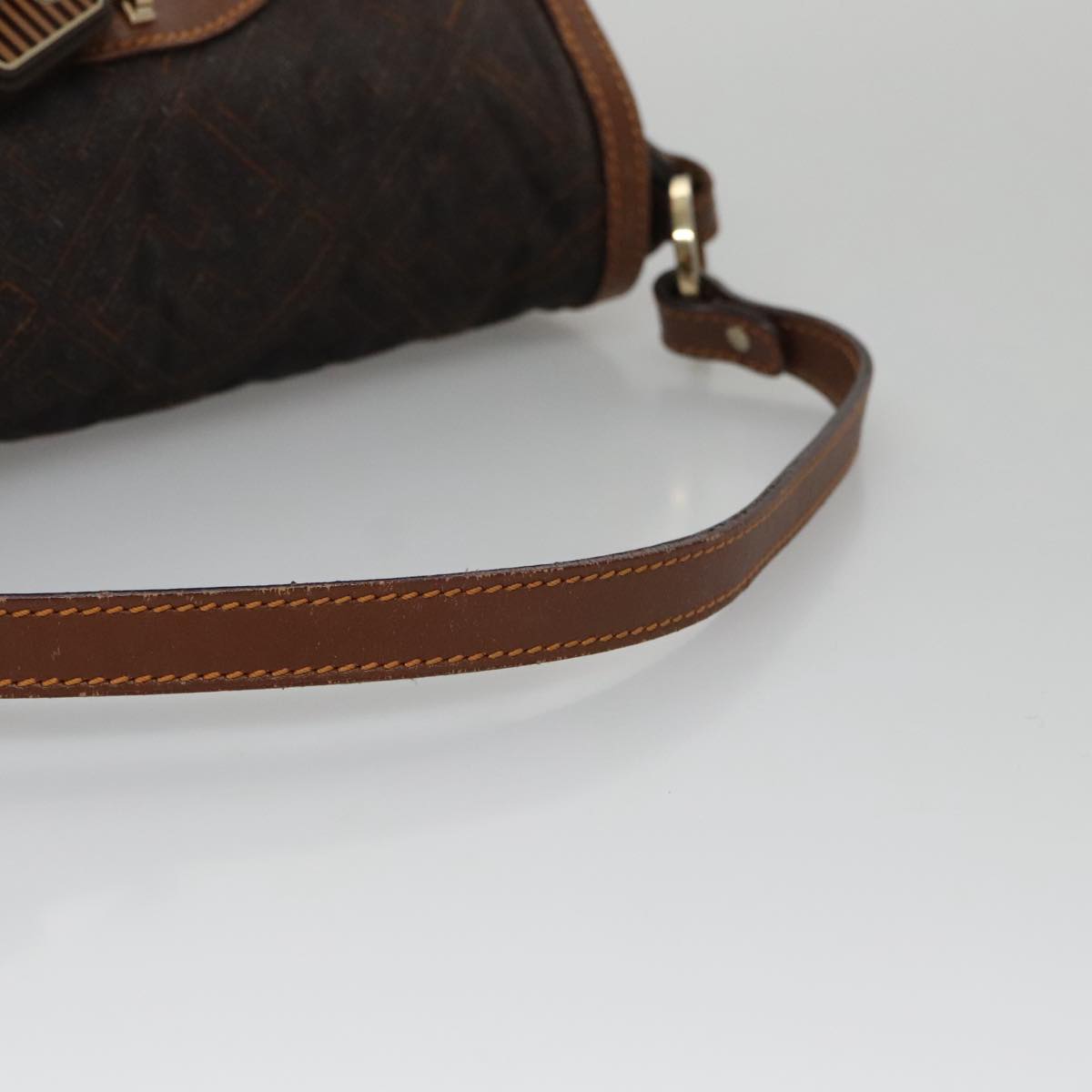 Fendi Baguette Brown Canvas Shoulder Bag ()