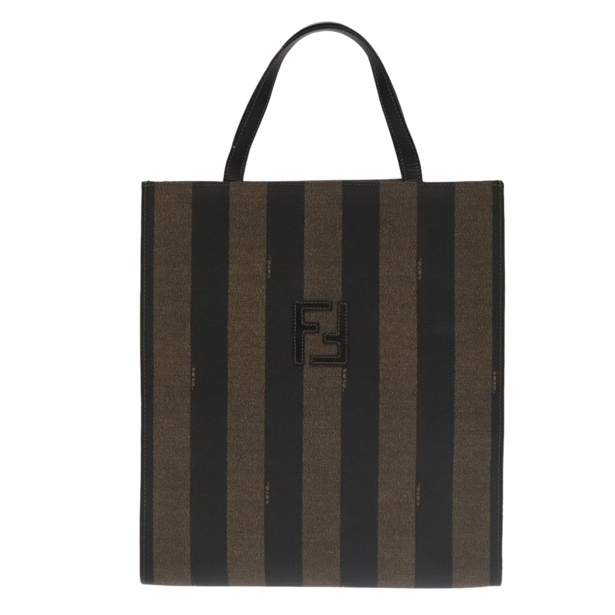 Fendi Pecan Brown Canvas Tote Bag ()