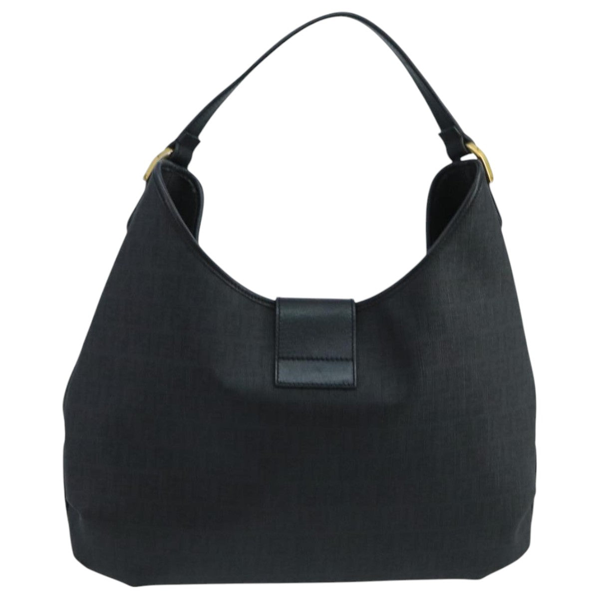 Fendi Zucchino Black Canvas Shoulder Bag ()