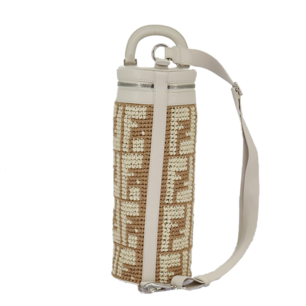 Fendi Zucca Beige Canvas Shoulder Bag ()