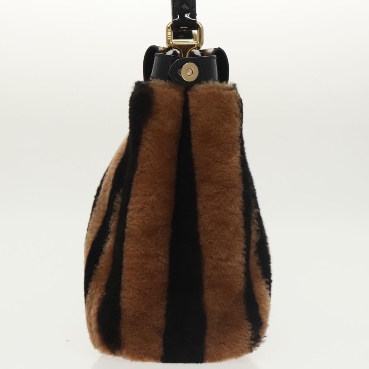 Fendi Peekaboo Brown Fur Handbag ()