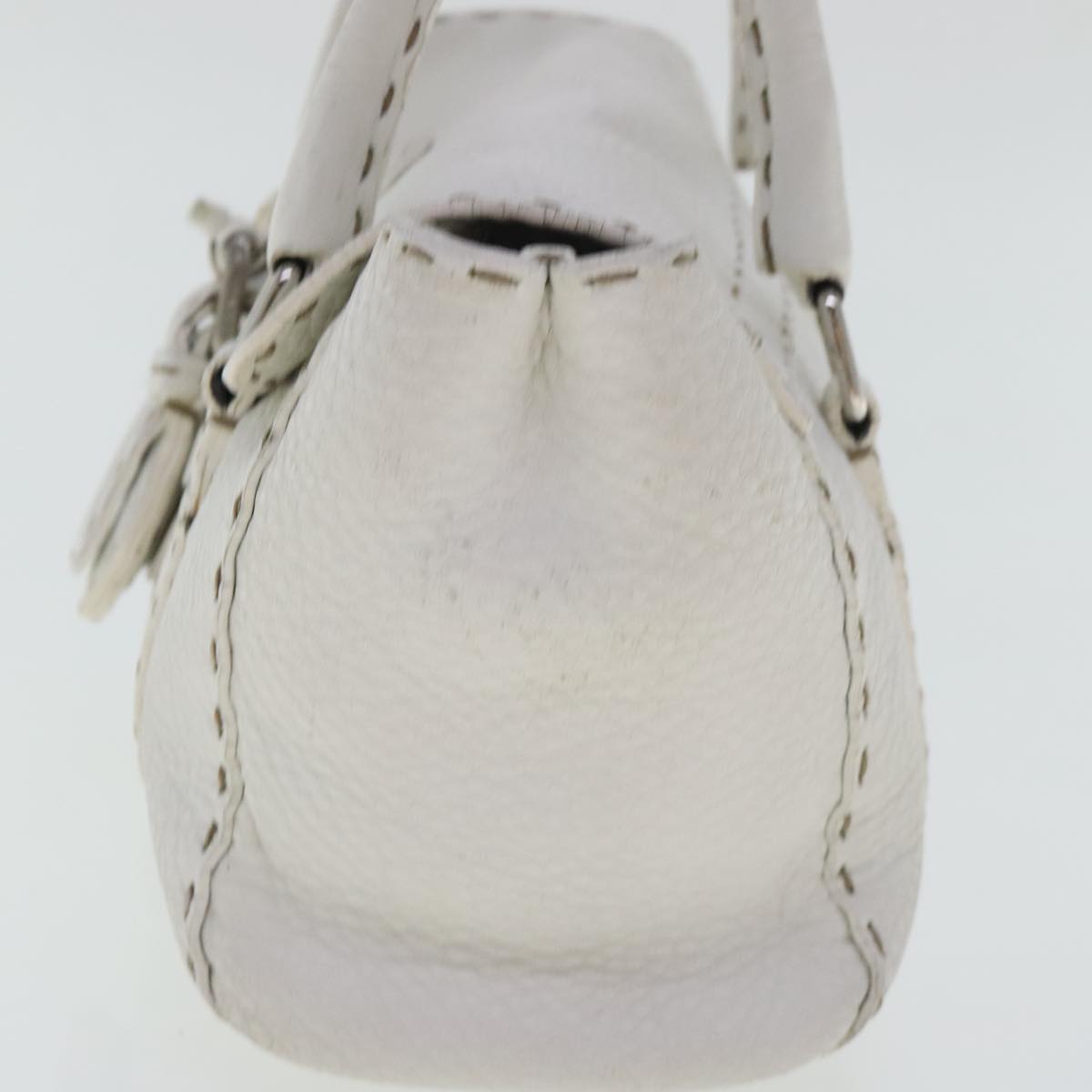 Fendi Selleria White Leather Handbag ()