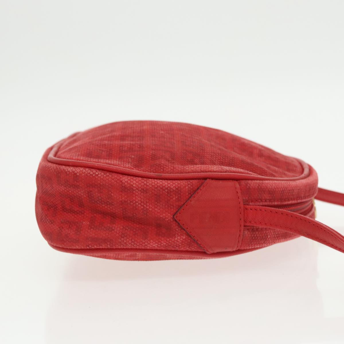 Fendi Zucchino Red Canvas Shoulder Bag ()