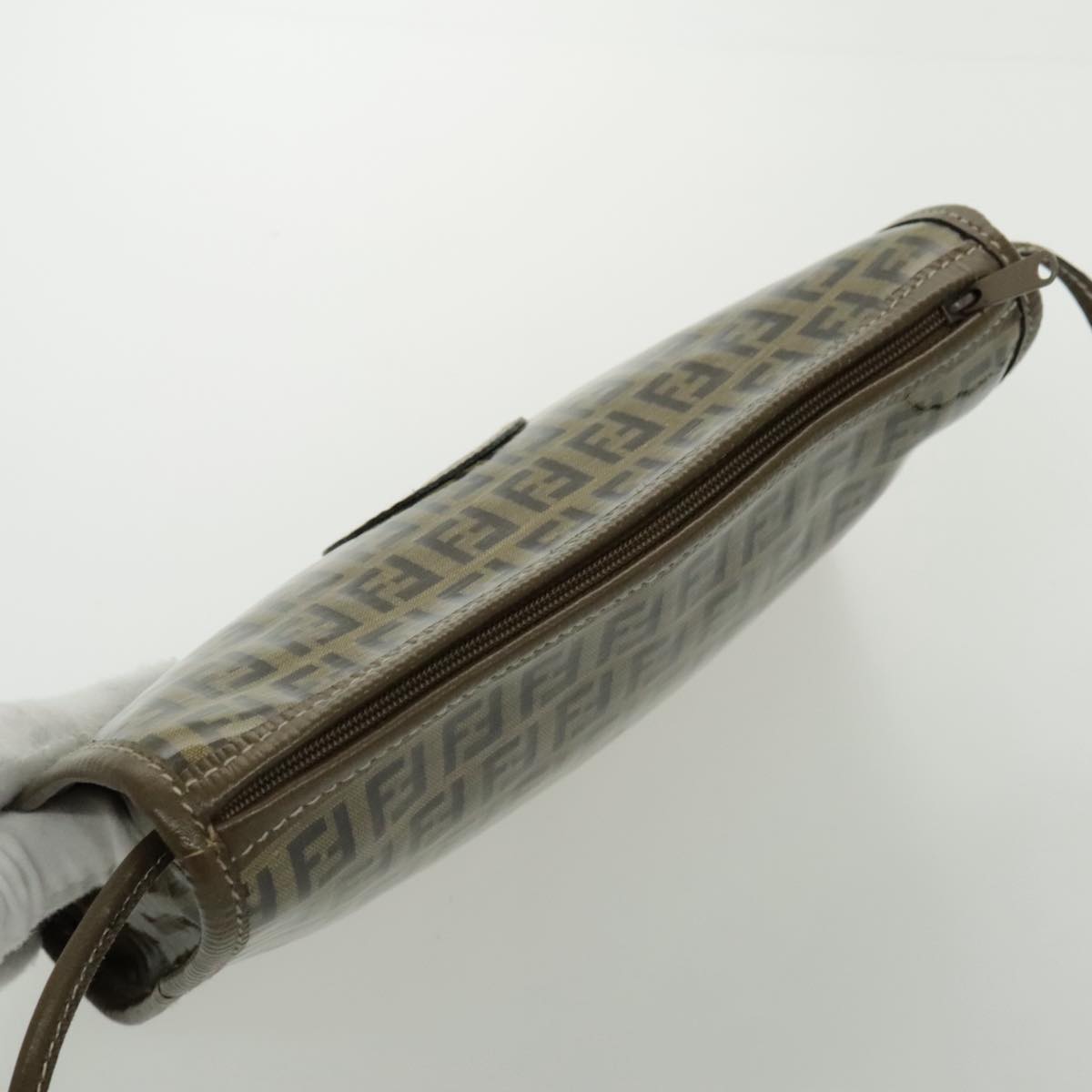 Fendi Zucchino Brown Canvas Shoulder Bag ()