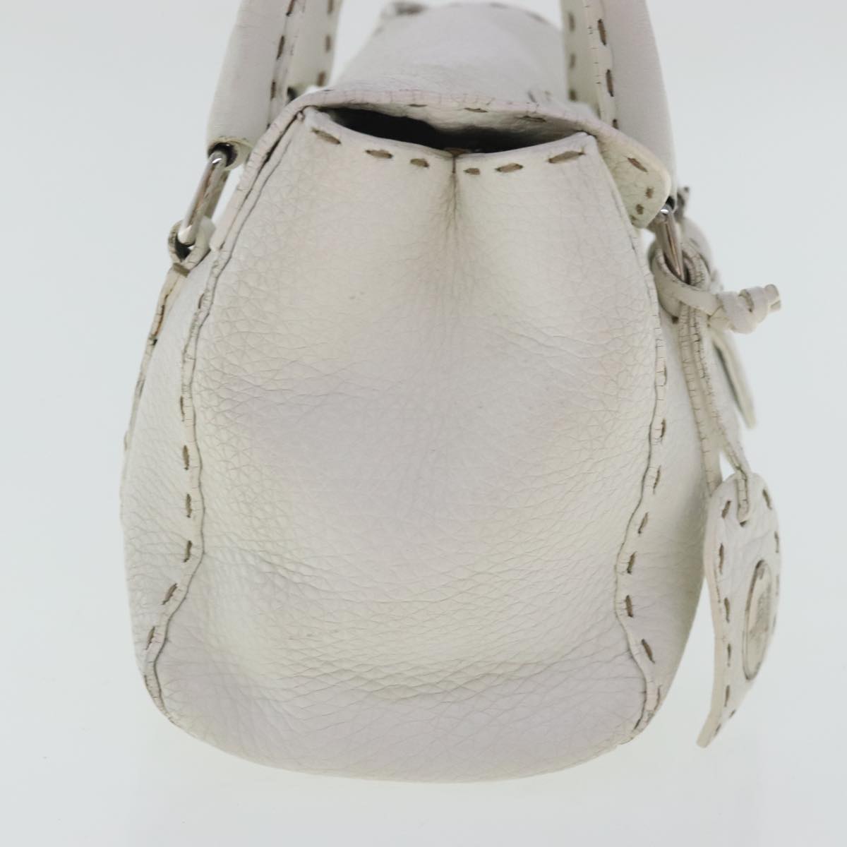 Fendi Selleria White Leather Handbag ()