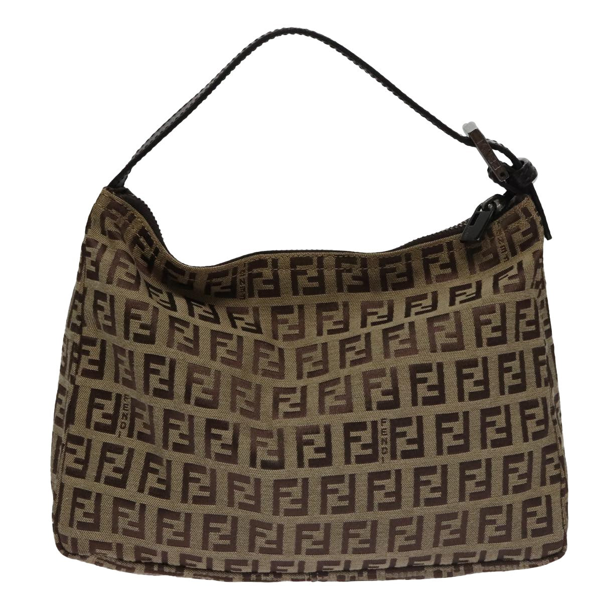 Fendi Zucchino Beige Canvas Handbag ()