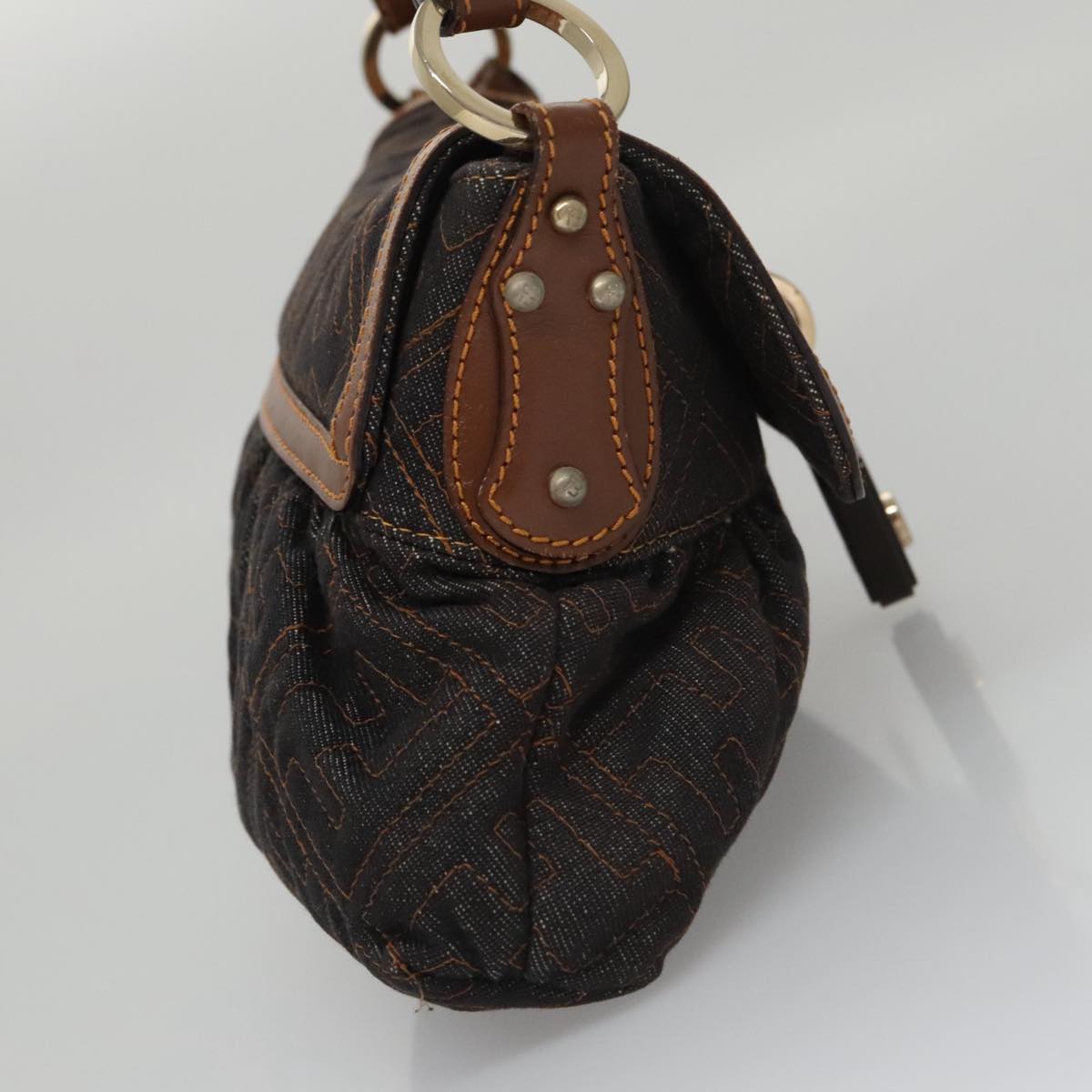 Fendi Baguette Brown Canvas Shoulder Bag ()