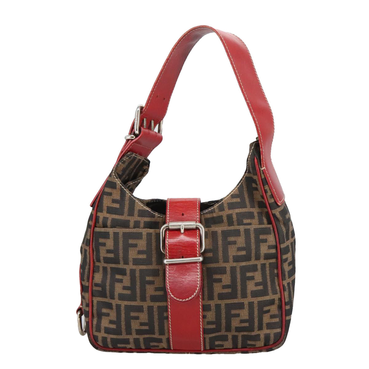 Fendi Zucca Brown Canvas Shoulder Bag ()