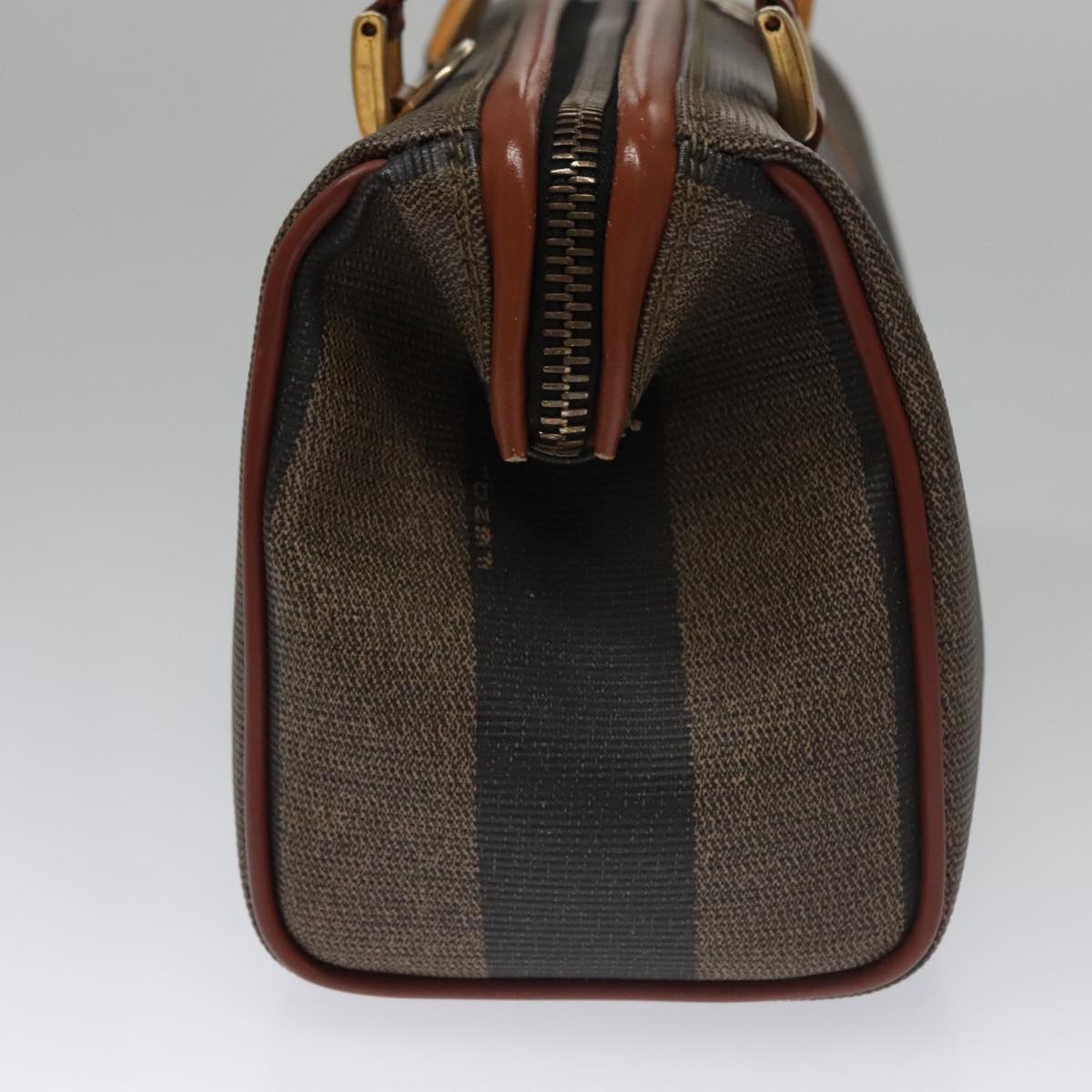 Fendi Pequin Brown Canvas Handbag ()