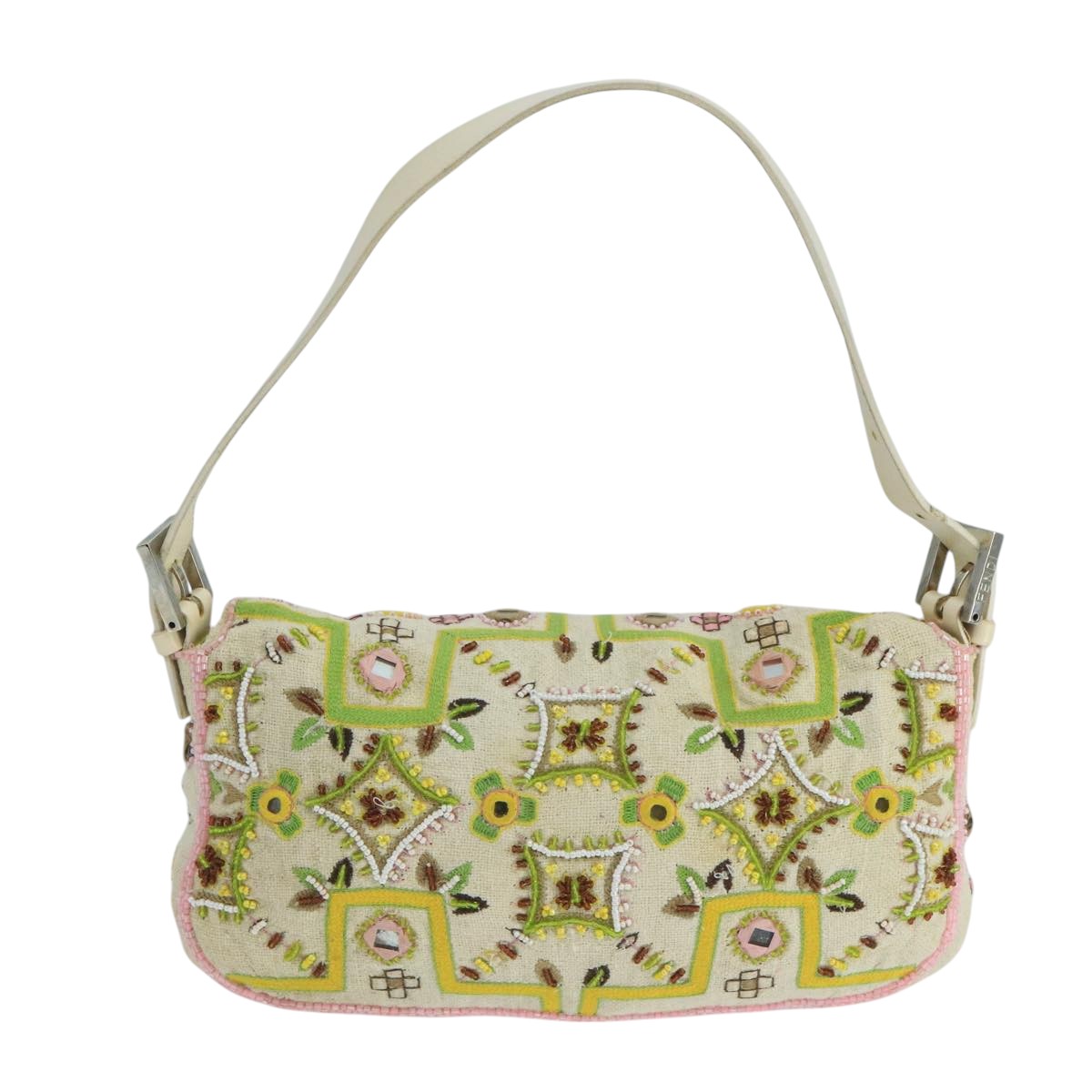 Fendi Mamma Baguette Multicolour Canvas Shoulder Bag ()