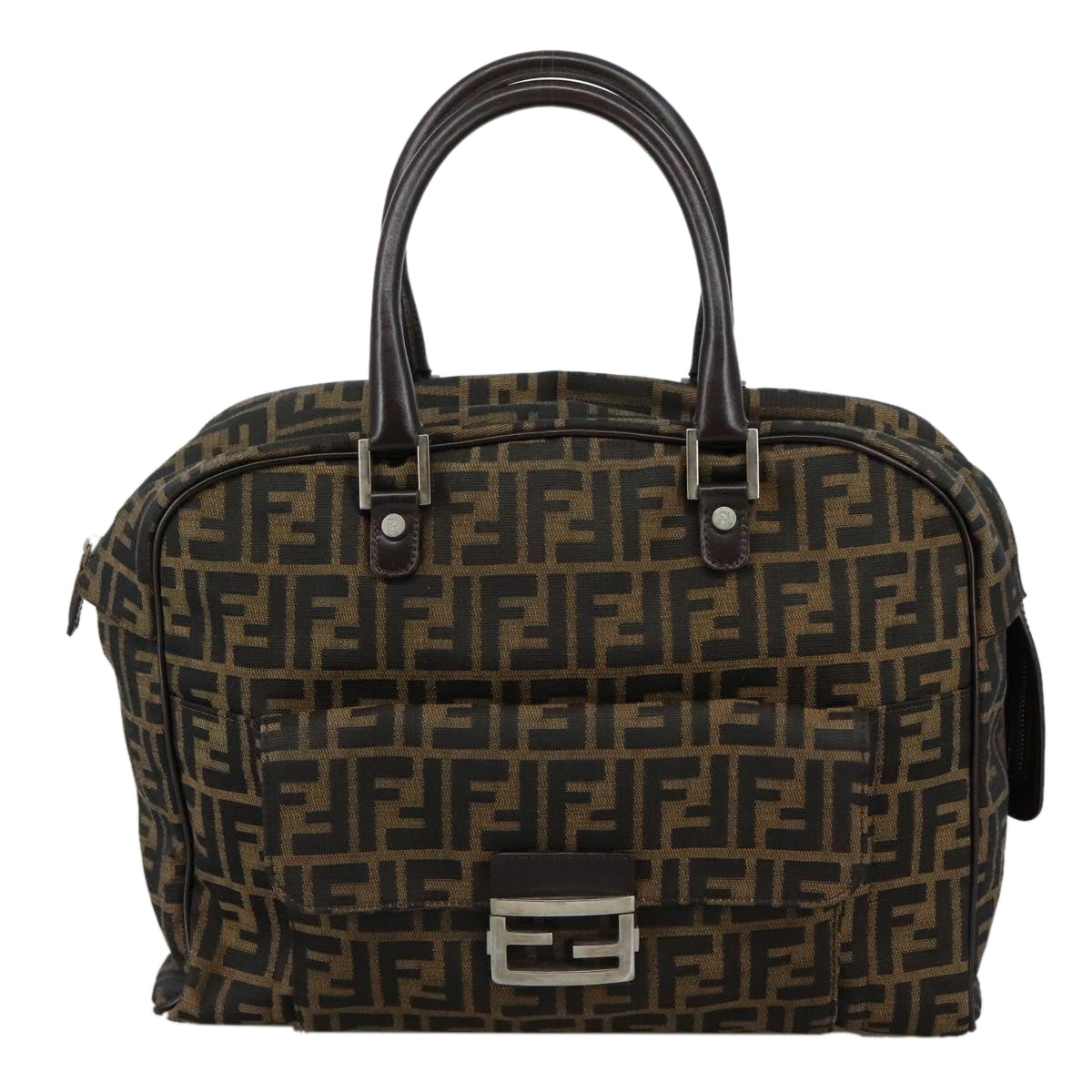 Fendi Zucca Brown Canvas Handbag ()