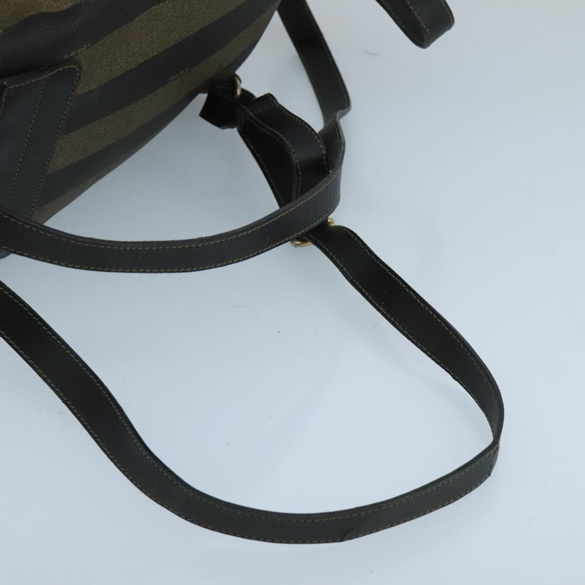 Fendi Pequin Brown Canvas Backpack Bag ()