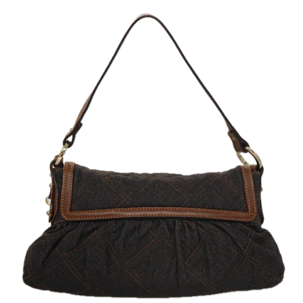 Fendi Baguette Brown Canvas Shoulder Bag ()