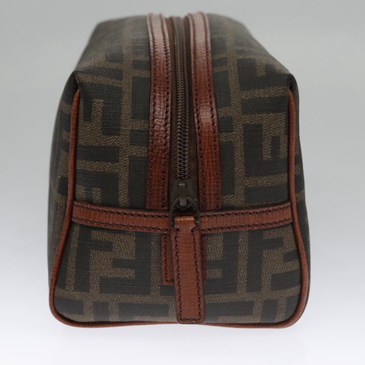 Fendi Ff Brown Canvas Clutch Bag ()