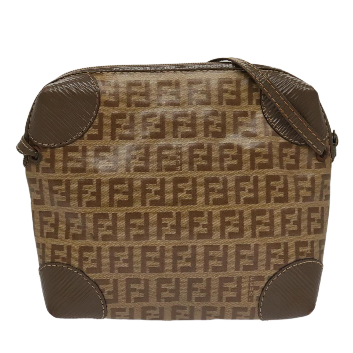 Fendi Beige Canvas Shoulder Bag ()