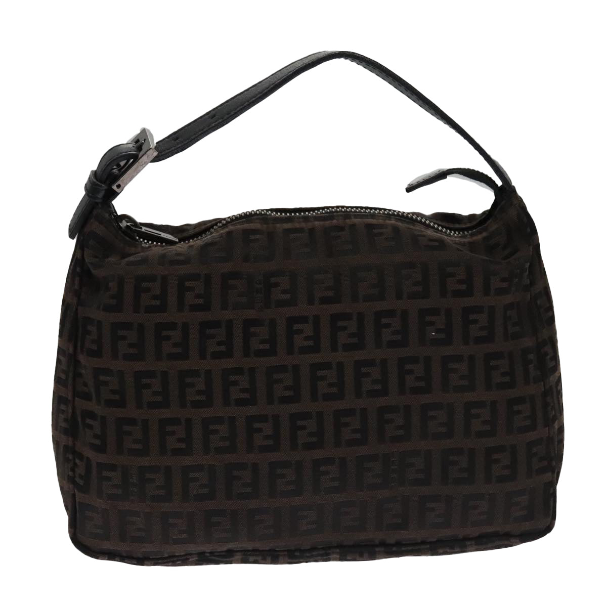 Fendi Zucchino Brown Canvas Handbag ()