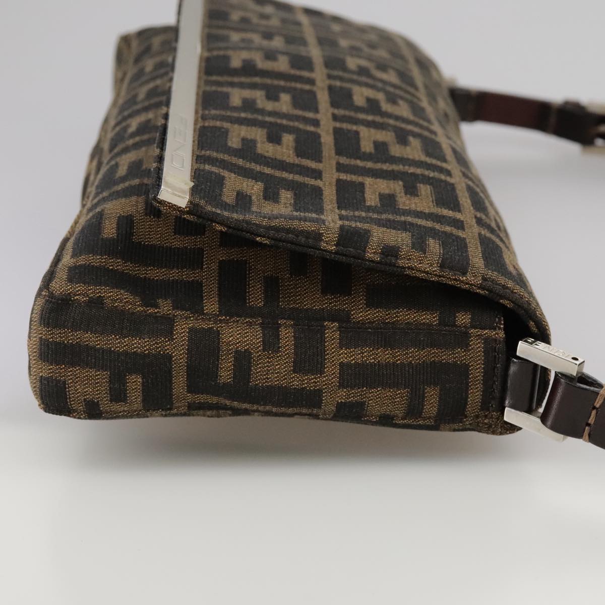Fendi Zucca Brown Canvas Shoulder Bag ()