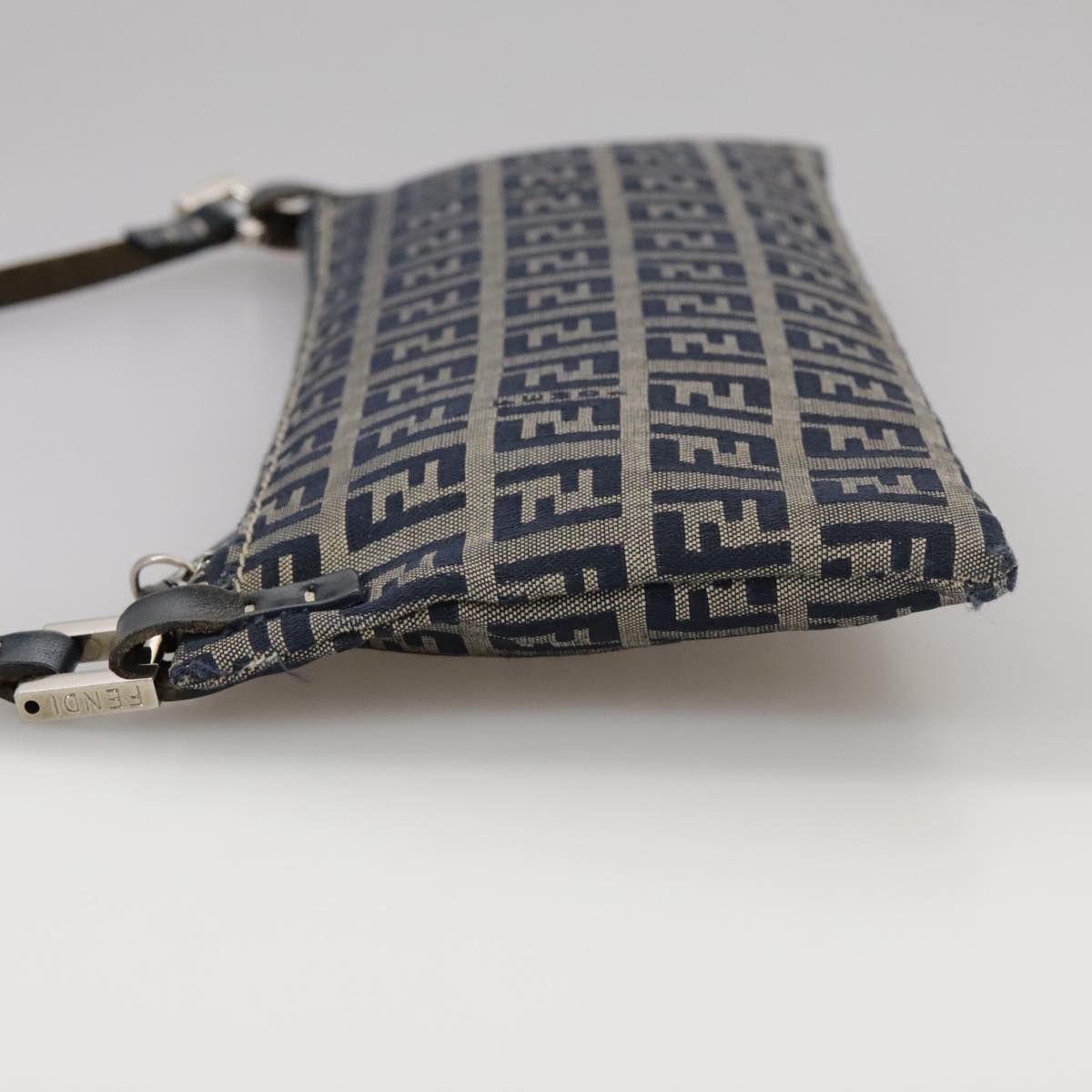 Fendi Zucchino Navy Canvas Shoulder Bag ()