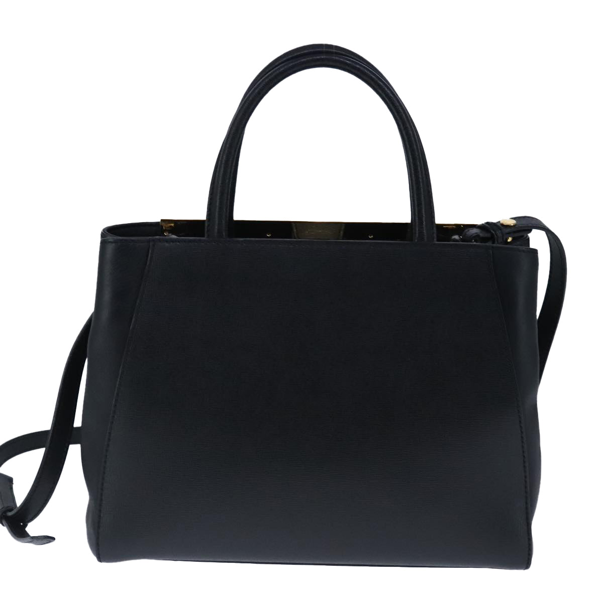 Fendi 2Jours Black Leather Handbag ()