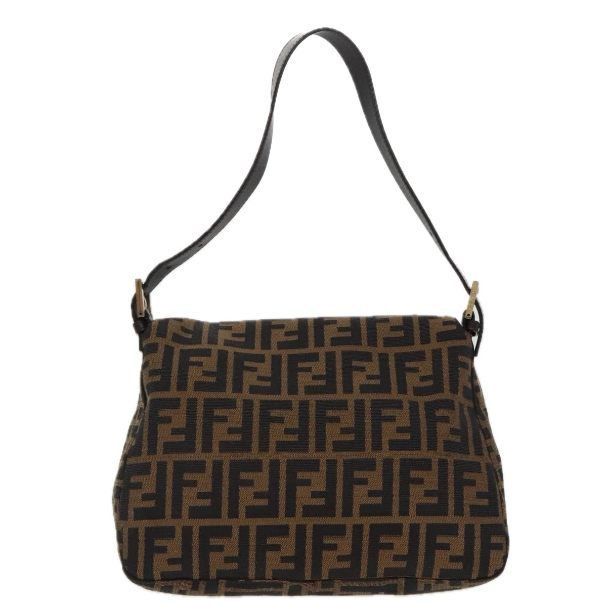 Fendi Mamma Baguette Brown Canvas Shoulder Bag ()