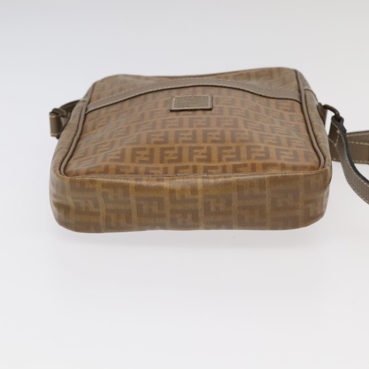 Fendi Zucchino Brown Canvas Shoulder Bag ()