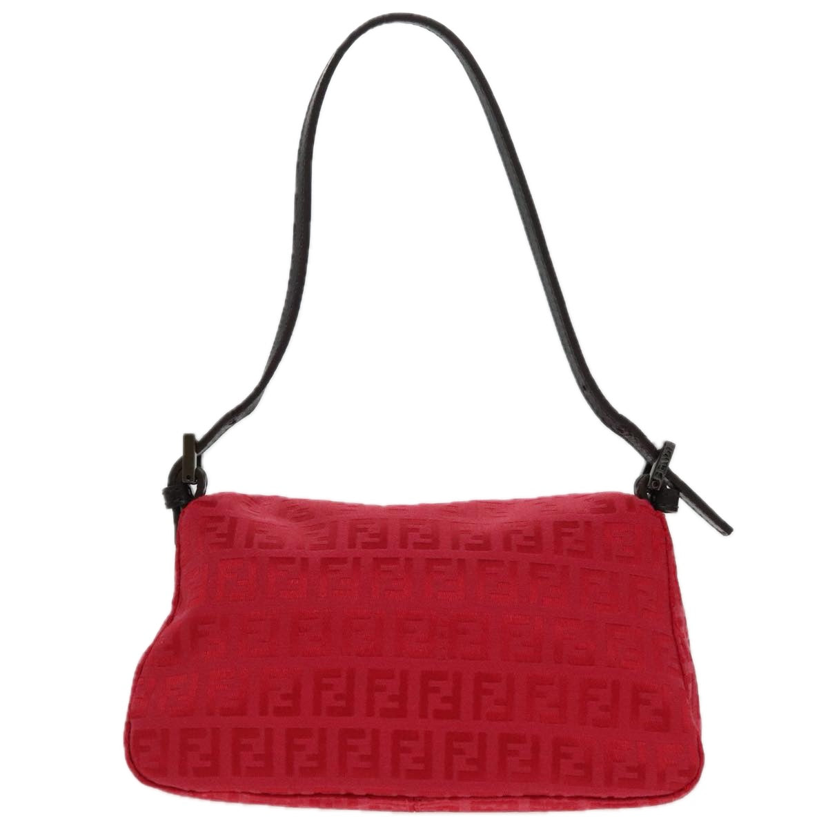 Fendi Zucca Red Canvas Shoulder Bag ()