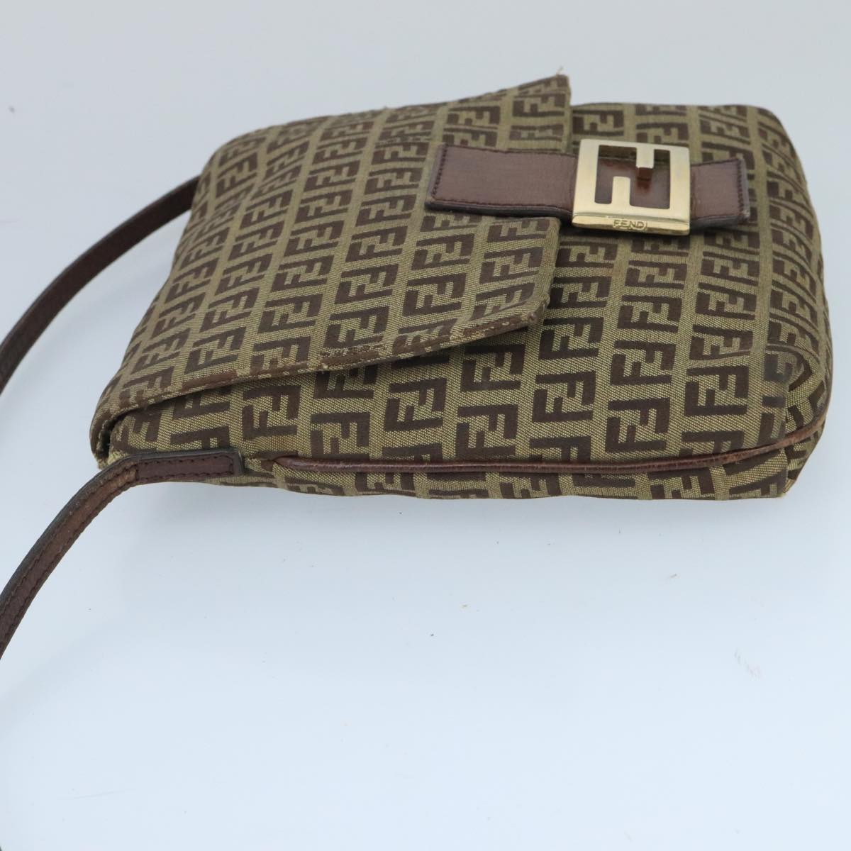 Fendi Mamma Baguette Brown Canvas Shoulder Bag ()