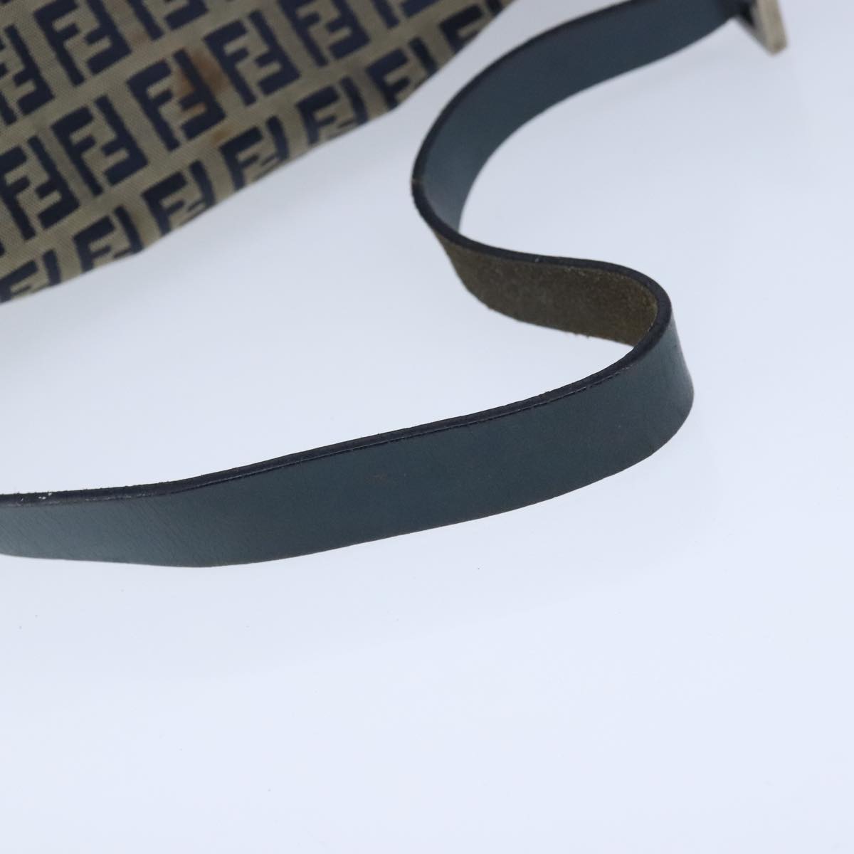 Fendi Mamma Baguette Navy Canvas Shoulder Bag ()
