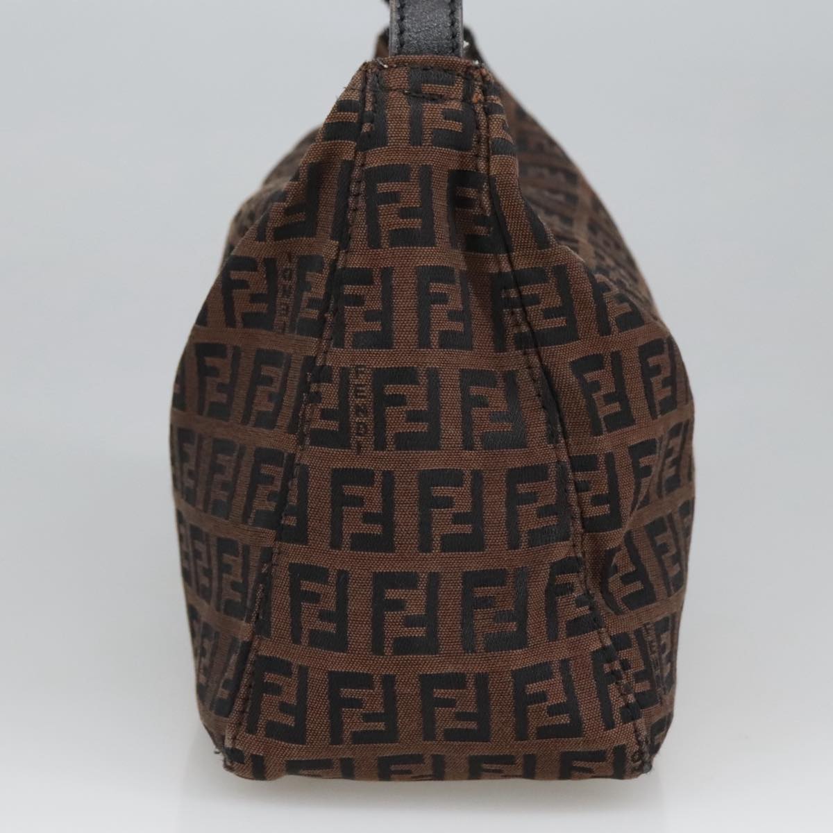 Fendi Zucchino Brown Canvas Clutch Bag ()