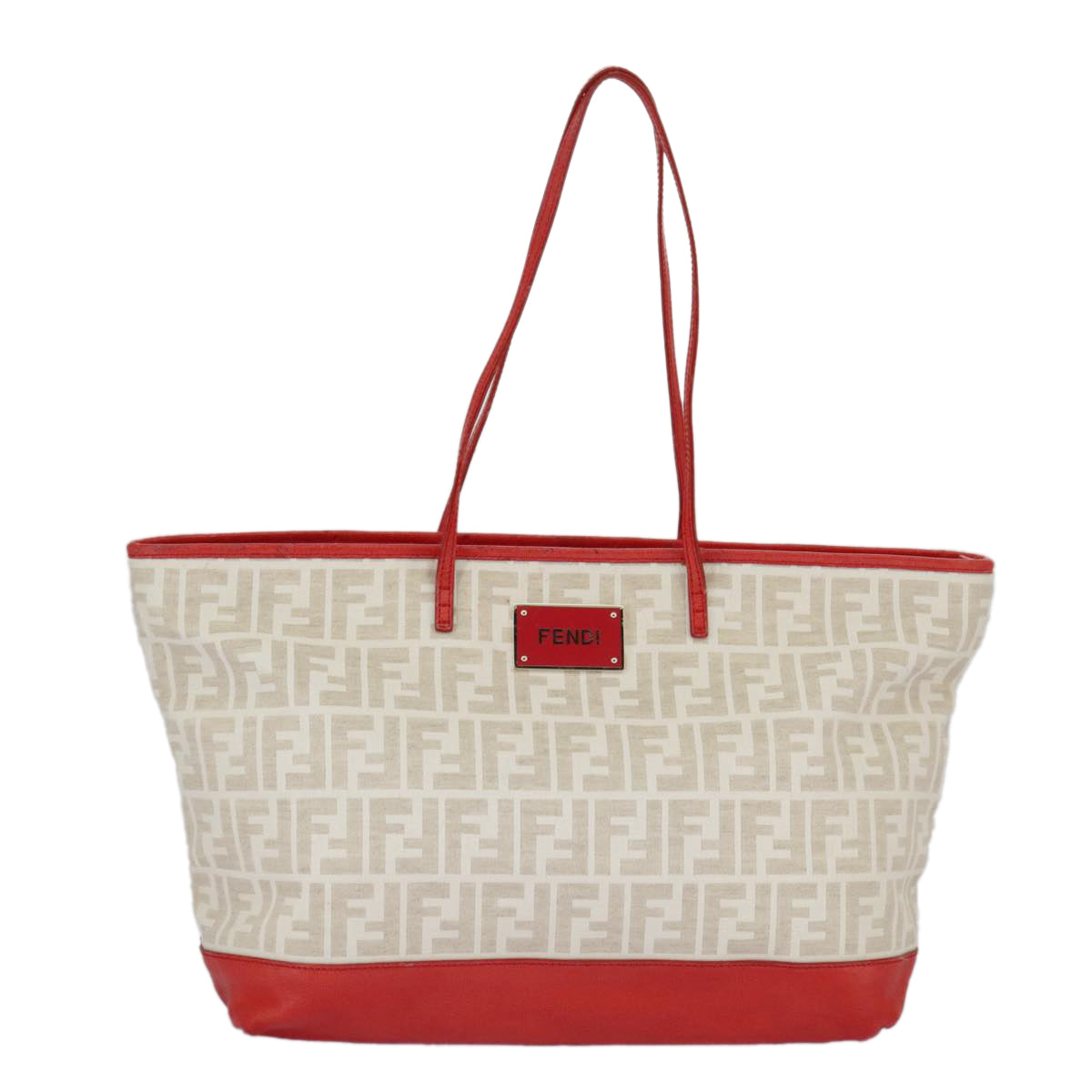 Fendi Roll Beige Canvas Tote Bag ()