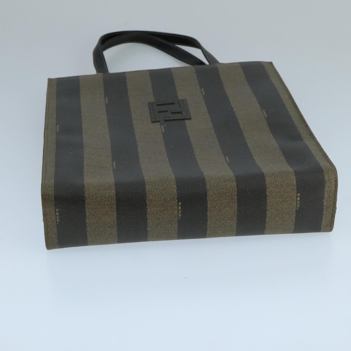 Fendi Pequin Brown Canvas Handbag ()